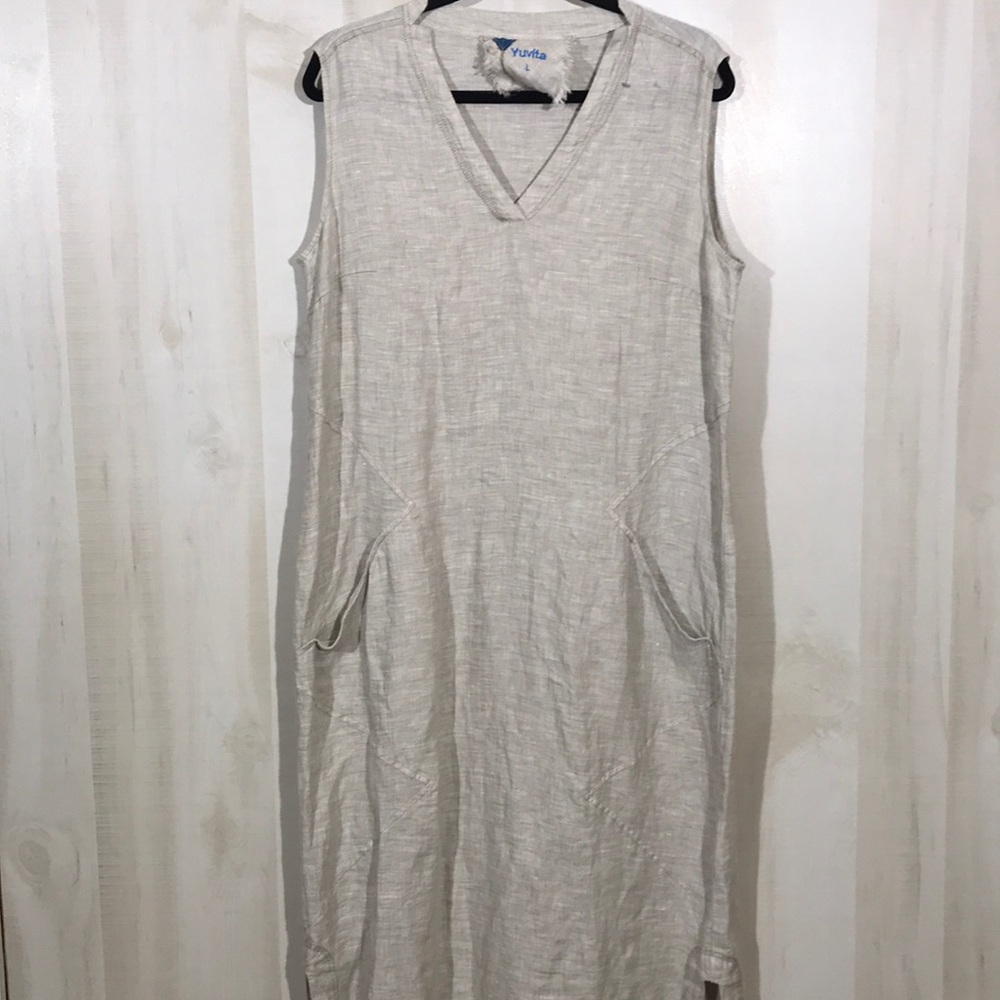 🍒Yuvita Linen Dress